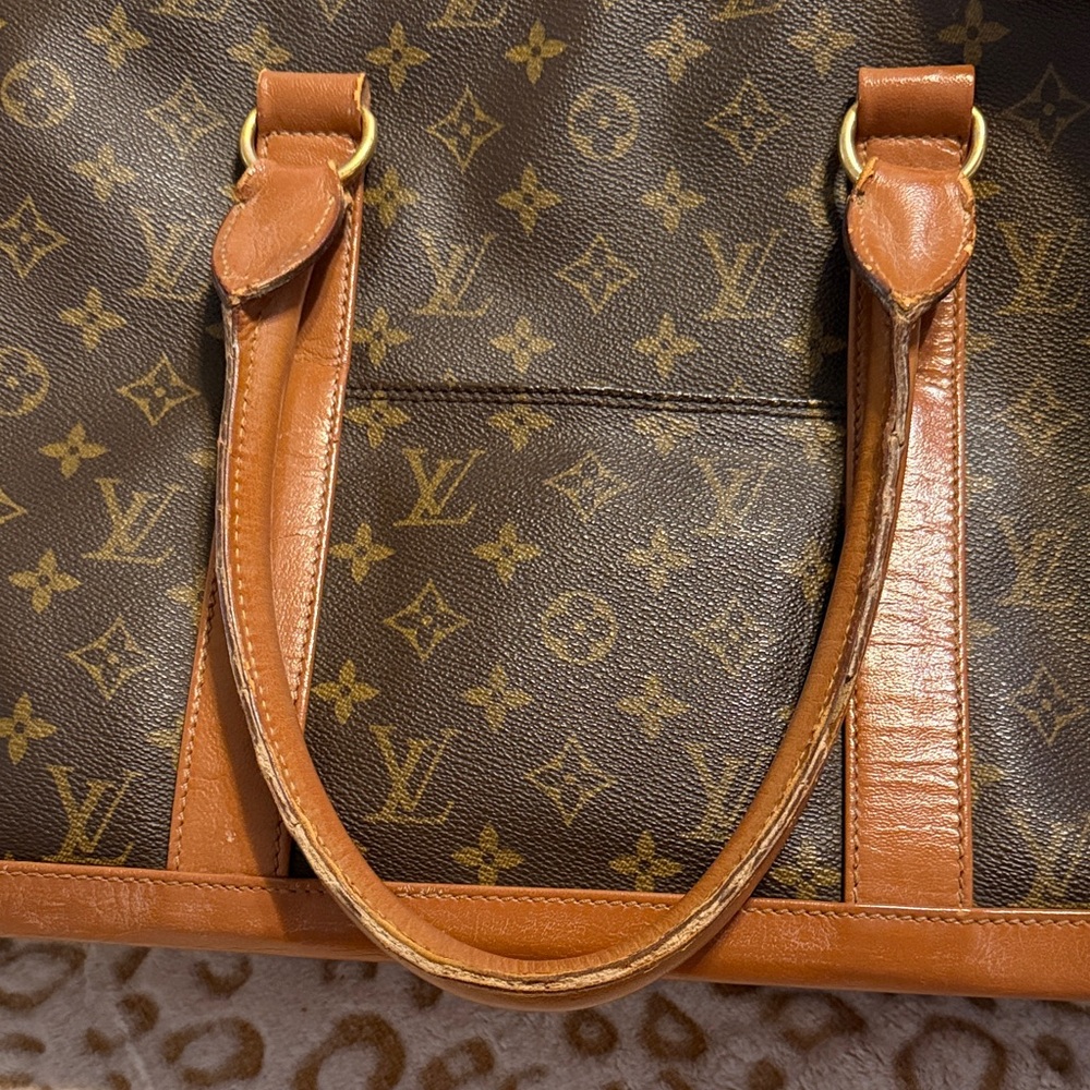 Elegant Brown Monogram Briefcase - Picture 3 of 8